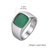 Stylish Square Stone Ring for Men, Stainless Steel Signet Ring,Birthday Party Gift for Him Dad - Image 10