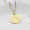 Stainless Steel Disc Pendant Necklace with 45 cm Chain and 5 cm Extension - Image 2
