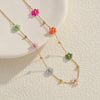 Colorful Artificial Crystal Jewelry Set with Flower Heart and Sun Motifs - Image 18
