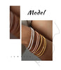 3 Pieces/lot Stainless Steel Bracelet Bangles For Women Simple Style Gold Plated Women's Bracelets Bangle - Image 18
