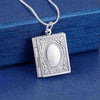 925hot Silver color Photo Frame Pendant Necklace Snake Chain For Woman Charm Wedding Jewelry ColorLN072 - Image 7