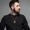 Hip Hop Gold Color 3D Round Lion Head Pendant Chain Medal Necklace Men Women Rock Rapper Jewelry Gifts - Image 2