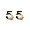 ladies number 5 camellia earrings asymmetrical pearl earrings women's studs - Image 6