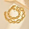 Stainless Steel Oval Chain Bracelet for Women, Gold Plated Chunky Link Bracelet Wristband, Jewelry - Image 2