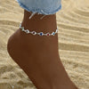 Rainbow Crystal Heart Charm Anklets For Women Adjustable Gold Silver Color Link Chains Foot Ankle Bracelet Jewelry Accessories - Image 2