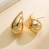 Silver Teardrop Earrings for Women Style Metal Texture Gold Plated Jewelry Gifts - Image 7