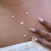 Sparking Sexy Star Charm Y Shape Long Necklace For Women Gold Color Plated Lariat Tiny Chain Wedding Jewelry - Image 5