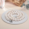 White Freshwater Cultured Pearl Necklaces for Women Girl Gift, Silver Women's Baroque Pearl Necklace - Image 1