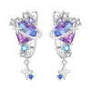 Silver Colorful Oval Gemstone Eardrops Drop Earrings Women Earrings Charm Versatile Party Jewelry Gifts - Image 13