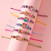 6pcs/Set Cartoon Capybara Zinc Alloy Soft Clay Handmade Adjustable Rope Bracelet For Girls - Image 5
