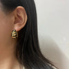 Korea jewelry gold plated black baking paint stereo zircon water drop earrings elegant women's daily accessories - Image 6