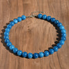 12mm Stone Round Beads Necklace Bohemian Colorful Vacation Neck Decor Women Handmade Choker - Image 8