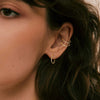 Clicker Hoop Body Jewelry with Slim Curved Profile in Gold-Tone or Silver-Tone - Image 3