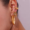 La. Muses Delicate Oval Zircon Stamen Stainless Steel Earrings For Women Female Quality Jewelry Gift - Image 4