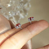 Open Heart Hoop Earrings in Gold Tone or Silver Tone - Image 49