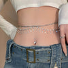 Sexy Rhinestone Star Tassel Pendant Waist Belly Belt Chain for Women Bikini Rave Beach Body Jewelry Gift Y2K Accessories - Image 1