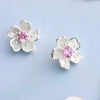Silver Color Cherry Blossom Flower Cubic Zirconia Stone Jewelry Sets for Women Floral Necklace Bracelet Earring Ring Wedding Set - Image 10