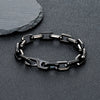 Locomotive Vintage Oxidized Black Chain Link Men Bracelet Punk Stainless Steel Motorcycle Bracelets Male Jewelry Gifts - Image 6