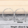 Simple Style Silver Color/Gold Color Big Hoop Circle Earrings For Women Wedding Daily Party Versatile Accessories - Image 3