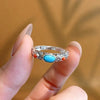 Silver Ring Vintage Pattern for Women Wedding Engagement Jewelry Shining Simulated Diamond Women Gifts - Image 3