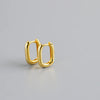 Silver Geometric Minimalist Square Hoop Earring for Women Small Circle Huggies Zircon Ear Buckles Jewelry - Image 9