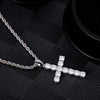 Cubic Zirconia Cross Pendant Necklace on Twisted Chain 60cm - Image 15