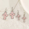 Goth Vintage Cute Bowknot Pink Strawberry Heart Star Pendant Earrings Egirl Gothic 2000s Y2K Emo Rave Jewelry Scene Accessories - Image 2
