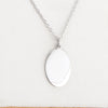 Mirror Polished Stainless Steel Elliptic Disc Necklace Blank Bar Tag Charm Stamping Pendant for Jewelry Gift - Image 8