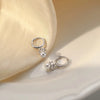 Silver Hoop Earrings Clip Golden Bowtie Ribbon Small Cute For Women Girl Gift Jewelry - Image 22
