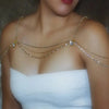 Stonefans Multi Layer Shoulder Chain Necklace Jewelry for Women Bride Multi Layer Rhinestone Shoulder Chain Body Harness Party