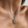Vintage Gold Silver Plated Whirlpool Sun Necklace For Women Irregular Geometric Pendants Necklaces Jewelry - Image 2