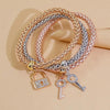 Charm Bracelet Set of 3 with Heart Lock Key and Music Note Charms - Image 14