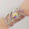 Stonefans Hollow Dance Belly Bracelet Bangle Women Wrist Decoration 2024 Water Drop Rhinestone Bangle Adjustable Jewelry