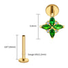 Titanium Marquise Flower Helix Stud 16G Four-Petal CZ Floral Cartilage Tragus Conch Ear Piercing Jewelry - Image 10