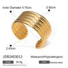 Unique Stainless Steel Metal Wide Cuff Open Bracelet Bangle Gold Pvd Plated Essential - Image 10
