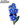 Cute Flower Pins 7-design Enamel Orchid Lilac Flower Metal Brooch Pin On Backpack Clothes Lapel Badge Friends Gifts - Image 1