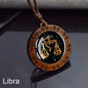 12 Zodiac Signs Rope Chain Necklace Aries Taurus Gemini Cancer Leo Virgo Libra Scorpio Constellation Necklace Wooden Pendant - Image 11