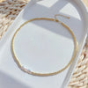 Beaded Choker Necklace with Layered Chain Styles - Image 4