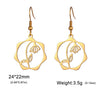 Birth Flowers Dangle Earrings Stainless Steel Gold Color Daisy Rose Snowdrop Women's Floral Earring Jewelry Birthday Gift - Image 11