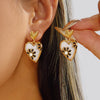 Korean Asymmetric Hollow Black Heart Dangle Earrings For Women Temperament Exaggerated Drop Earrings Party Jewelry - Image 7