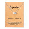 12 Zodiac Sign Necklaces With Cardboard Constellations Pendant Gold Color Chains Choker For Women Birthday Jewelry - Image 23