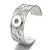 Adjustable Hollow Out 032 Arm Cuff Armlet Pu Leather Metal Fit 18mm Snap Button Bangle Bracelet Charm Jewelry For Women Gift - Image 3