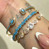Three-Piece Open Bangle Set with Cubic Zirconia Accents - Image 14
