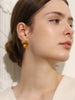 Bow Shaped Heart-shaped Earrings 316L Stainless Steel Jewelry Gold Plated Earrings for Women - Image 3