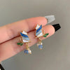 32 Style Colorful Enamel Cartoon Cute Rabbit Fox Ear Clips Funny Cat Bear Long Clip on Earrings Without Piercing for Women Girls - Image 26