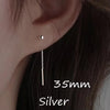 Dangle Earrings For Women Geometric Ball Long Tassel Chain Drop Silver Color Earring Minimalism Ear Line Kpop Jewelry - Image 11