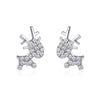 Cartoon Animal Deer Stud Earrings Small Antler Earing For Girls Kid CZ Crystal Stone Christmas Gift Jewelry Women - Image 17