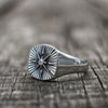 Nautical Biker CZ North Star Compass Signet Ring For Men Hip Hop Punk Cross Stainless Steel Vintage Party Jewelry - Image 1