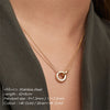 Stainless Steel Two Color Circle Glossy Pendant Women Necklace Party Favor Jewelry - Image 2