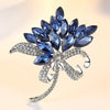 Temperament Purple Crystal Flower Brooches for Women Shiny Full of Zircon Pins Suit Jewelry Party Accessory Gift - Image 7